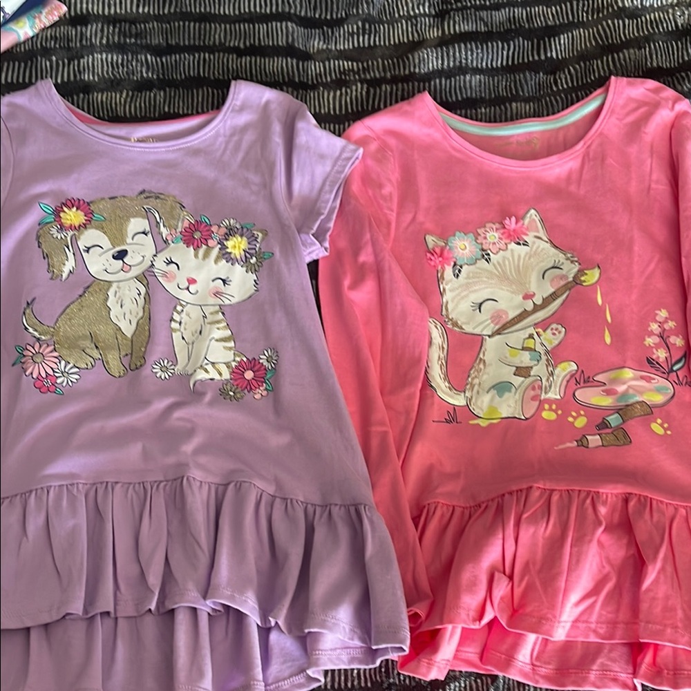 Adorable Kids long sleeve & short sleeved Set - Pink and Purple